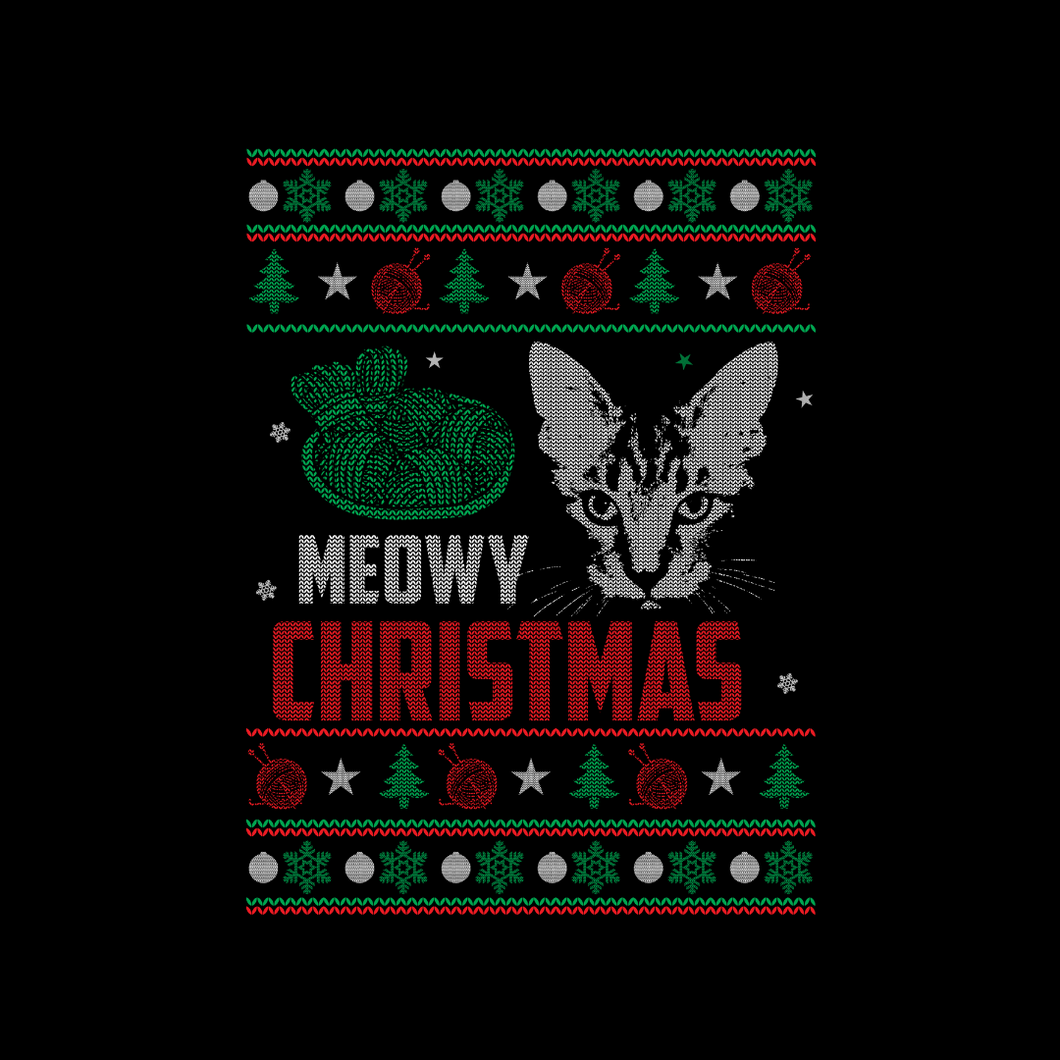 Cat Meowy Ugly Christmas Sweatshirt