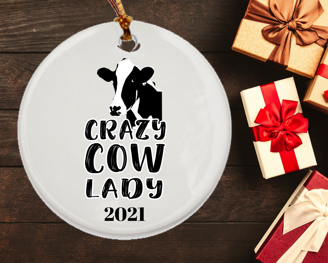 Crazy Cow Lady Ornament