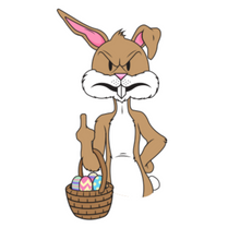 Load image into Gallery viewer, Easter Bunny Giving Finger T Shirt
