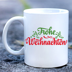 German Merry Christmas Mug Frohe Weihnacht Mug