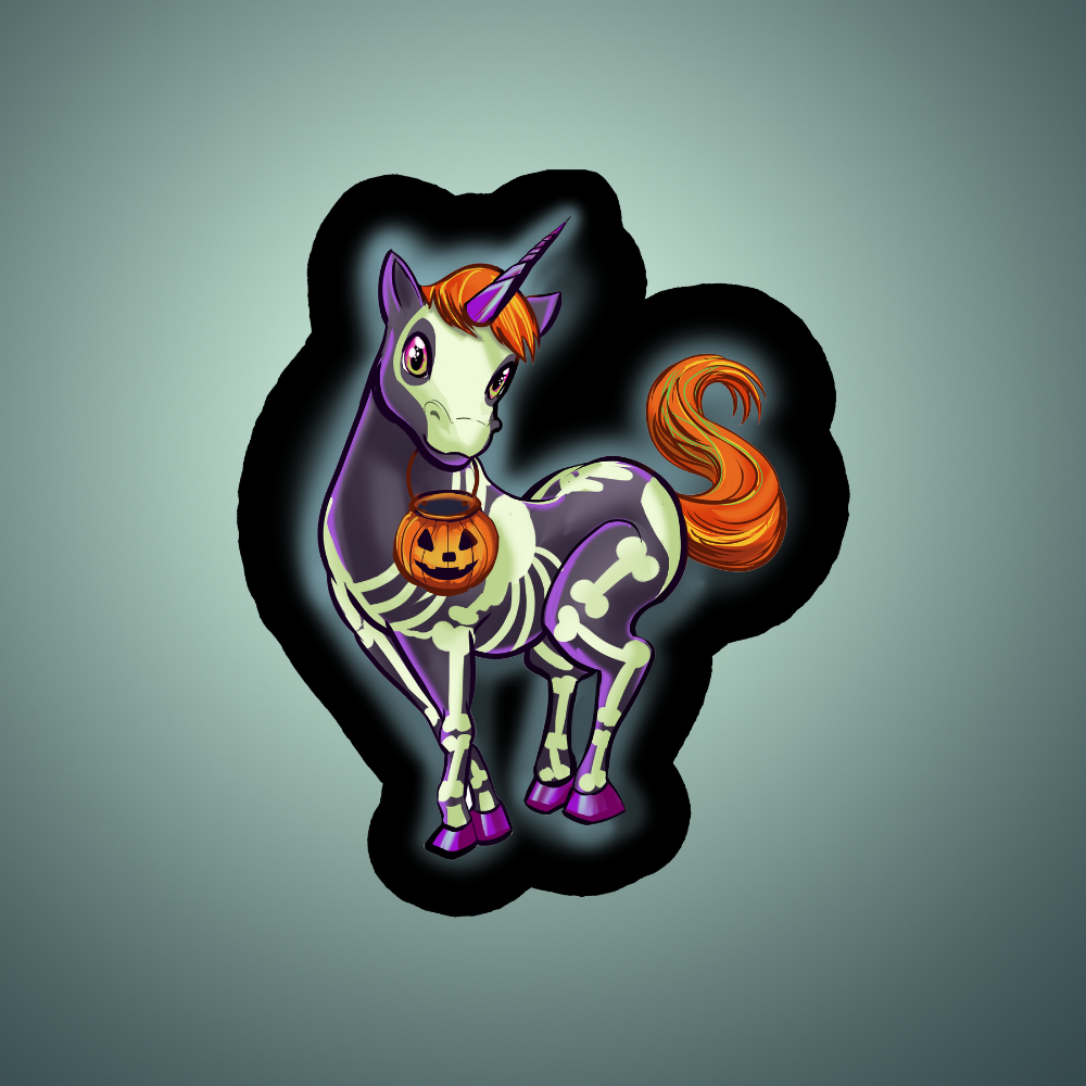 Halloween Unicorn Sticker