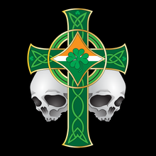 Load image into Gallery viewer, Irish Celtic Skulls Cross T Shirt
