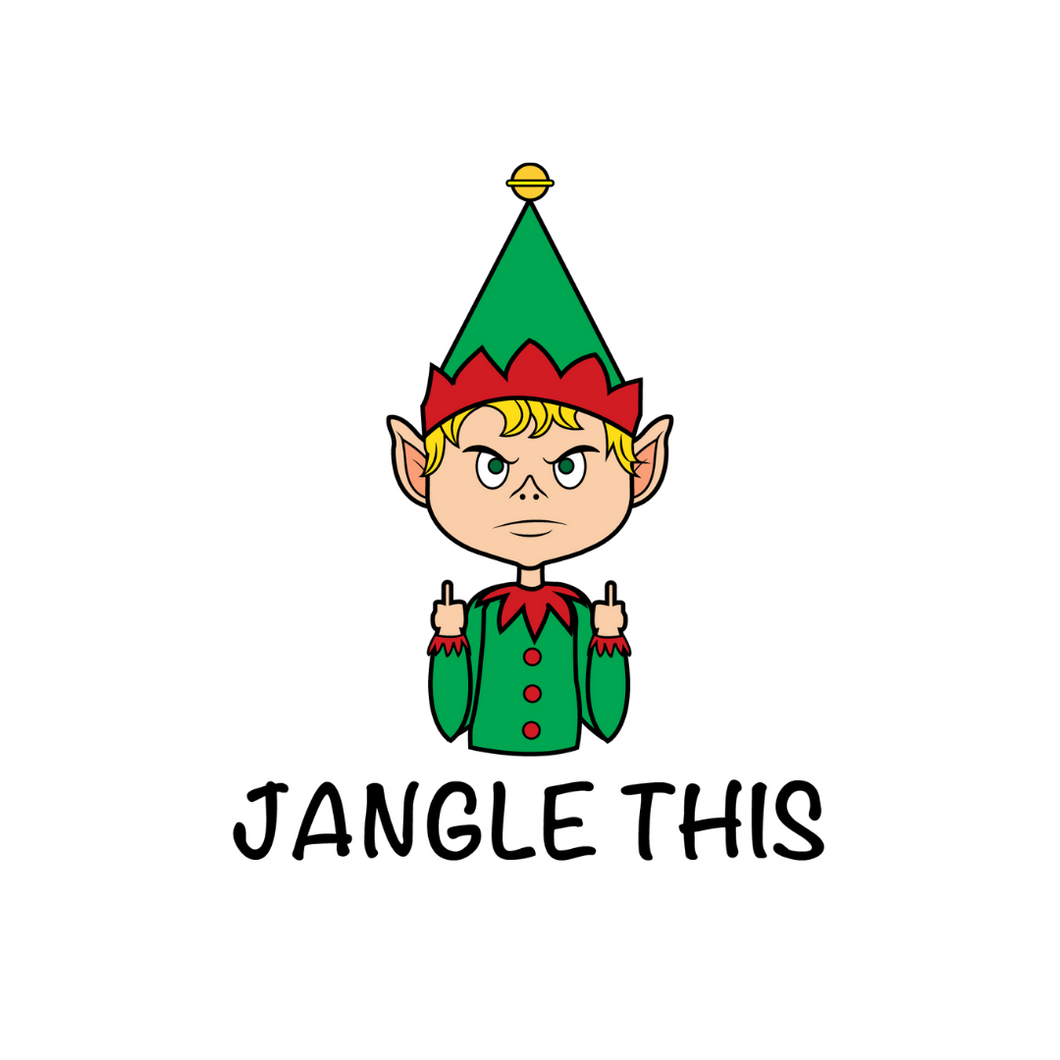 Jangle This Elf Giving Finger T Shirt