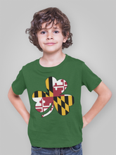 Load image into Gallery viewer, Maryland Flag Shamrock T Shirt
