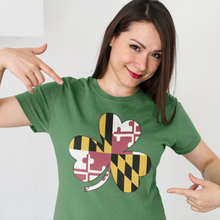Load image into Gallery viewer, Maryland Flag Shamrock T Shirt
