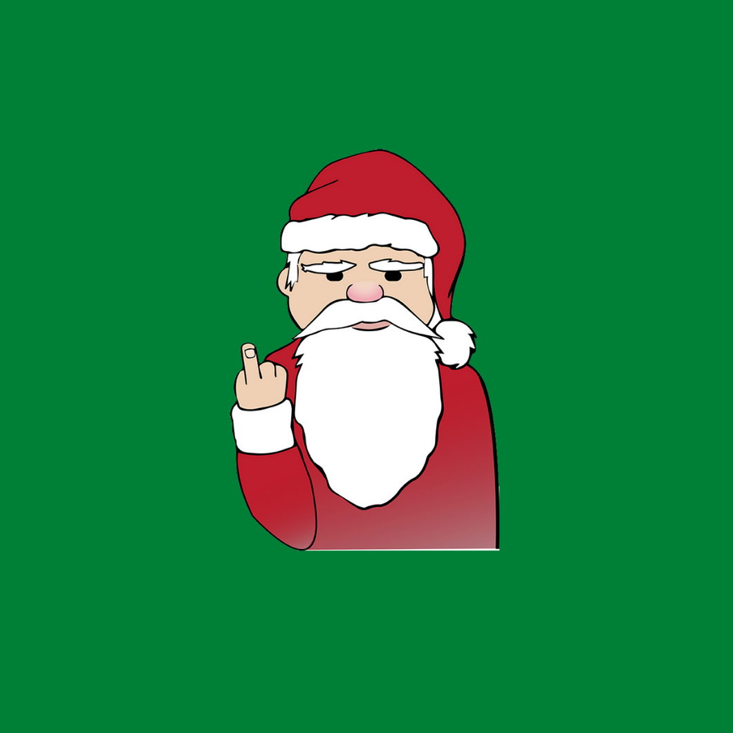 Naughty Santa Giving Finger T Shirt