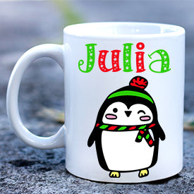 Personalized Penguin Mug