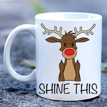 Load image into Gallery viewer, Rudolph Giving Finger Mug
