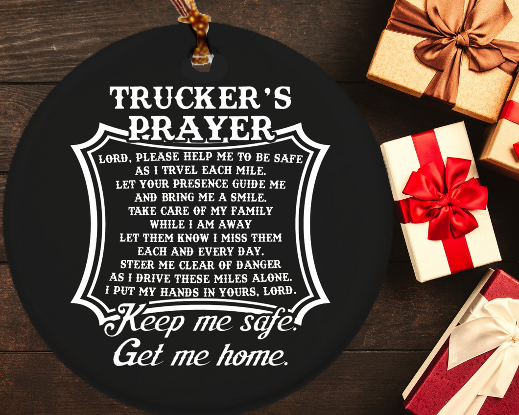 Truckers Prayer Ornament