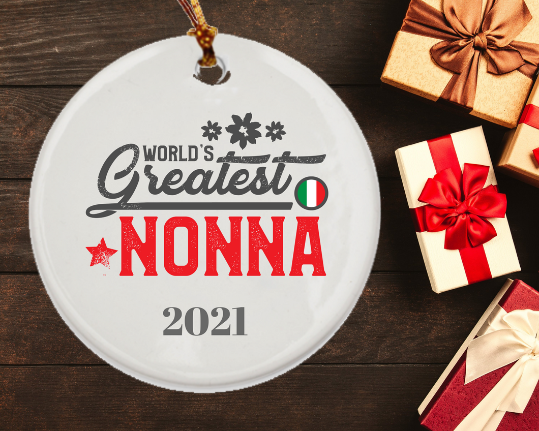 World's Greatest Nonna Ornament - Personalized Ornament