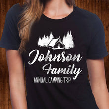 Load image into Gallery viewer, Personalized Family Camping T Shirt
