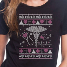 Load image into Gallery viewer, Nurse Ugly Christmas T Shirt
