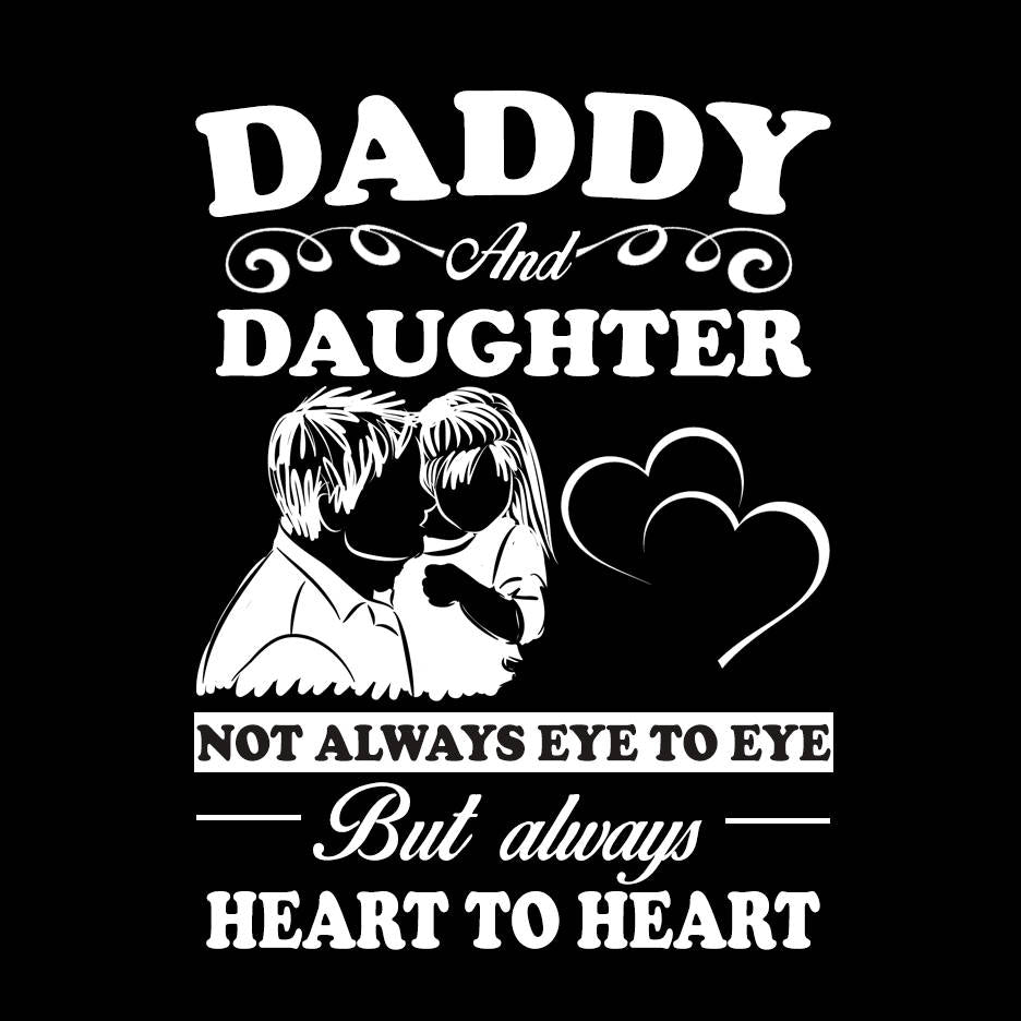 Daddy Daughter Heart to Heart T Shirt