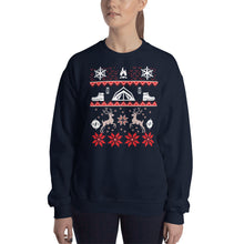 Load image into Gallery viewer, Camping Ugly Christmas Sweatshirt
