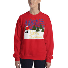Load image into Gallery viewer, Santa Peeing Merry Christmas Ugly Sweater Sweatshirt
