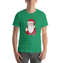 Load image into Gallery viewer, Naughty Santa Giving Finger T Shirt
