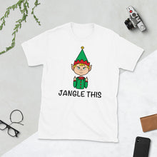 Load image into Gallery viewer, Jangle This Elf Giving Finger T Shirt
