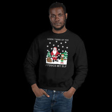 Load image into Gallery viewer, Santa I Touch My Elf Sweatshirt
