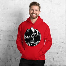 Load image into Gallery viewer, Ski Lifts Get Me High Hoodie
