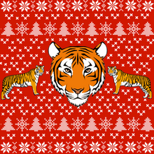 Load image into Gallery viewer, Tiger Ugly Christmas Sweatshirt
